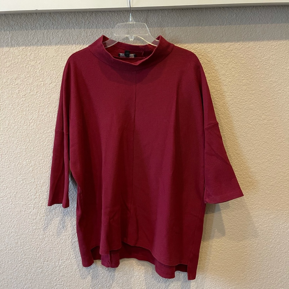 Suzanne Betro rust red tunic. EUC